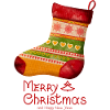 Frohe Weihnachten Strickstrümpf