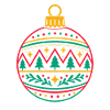 Minimalistische Weihnachtskugel