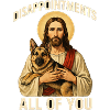 Disappointments Jesus mit Schäferhund