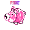 PIGGI Pink Pig im Cartoon-Stil