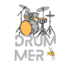 Drummer Schlagzeug Drumset Musikliebhaber Design