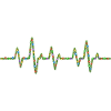 EKG-Herzschlag mit Weihnachtslichterkette