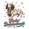 Frohe Dackelweihnacht – Retro Dackel