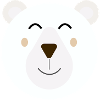 Süßer glücklicher Eisbär