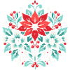 Weihnachtsstern und Christrosen