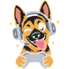 Gaming Deutscher Schäferhund mit Headset