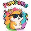 Hamster Pawsome Regenbogenbrille