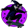 Hexen Skaterin Halloween
