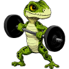 Eidechsen Fitness / Trainer Eidechse