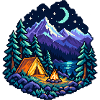 Camping unter dem Mond