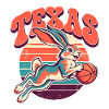 Texas Hase Retro Basketball