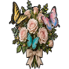 Rosen- und Schmetterlingsstrauß