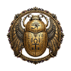 Goldenes Skarabäus-Geflügeltes Amulett