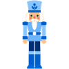Nussknacker blau Weihnachten