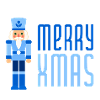 Merry Xmas Nussknacker blau