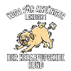 Lustiger Yoga Hund