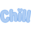 Chill Pastel Blue Bubble Text