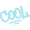 COOL Pastel Blue Graffiti