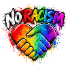 NoRassismus Regenbogen Herz-Hand