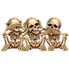 Drei Skelette Pose