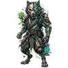 Cyber Wolf Mech Samurai Krieger