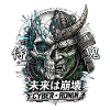 Cyber Ronin Mech-Samurai-Schädel