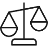 Justice Scales Liniensymbol
