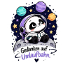 Panda Astronaut auf Umlaufbahn