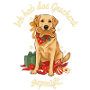 Golden Retriever Weihnachten mit Lebkuchen