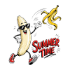 Sommerbanane im Action Stil
