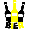 Gelbe Flaschen Silhouette
