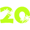 20er Tropenpalmen Retro