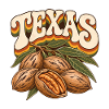 Texas Pekannuss Retro Typografie