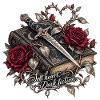 Dunkle Romanze: Herz Rose Klinge
