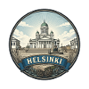 Helsinki Finnland Reiseabzeichen Kathedralen-Souvenir