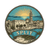 Split Kroatien Reiseabzeichen Diokletians Andenken