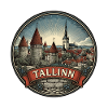Tallinn Estland Reiseabzeichen Altstadt-Souvenir