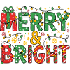 Fröhliche und helle Weihnachtsbeleuchtung