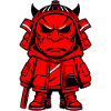 Hypebeast Samurai Oni-Maskottchen