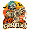 Code Boo Mumie Halloween Design