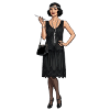Schwarzes Flapper-Kleid 1920er Chic