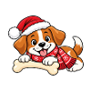 Süßer Weihnachtshund