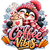Kaffee Vibes Pinguin Winterdesign