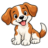 Süßer Comic-Hund