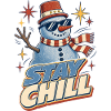 Stay Chill – Retro Schneemann Weihnachten
