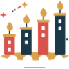 Adventstadt im Kerzenlicht – Weihnachtsmotiv