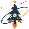 Tannenbaum auf Sternenreise – Weihnachtsrakete