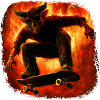 Teufel Skater Hölle Feuer