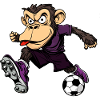Affen Fussball / Fussballer Affe