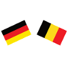 Deutschland & Belgien Flaggen - Partnerschaft